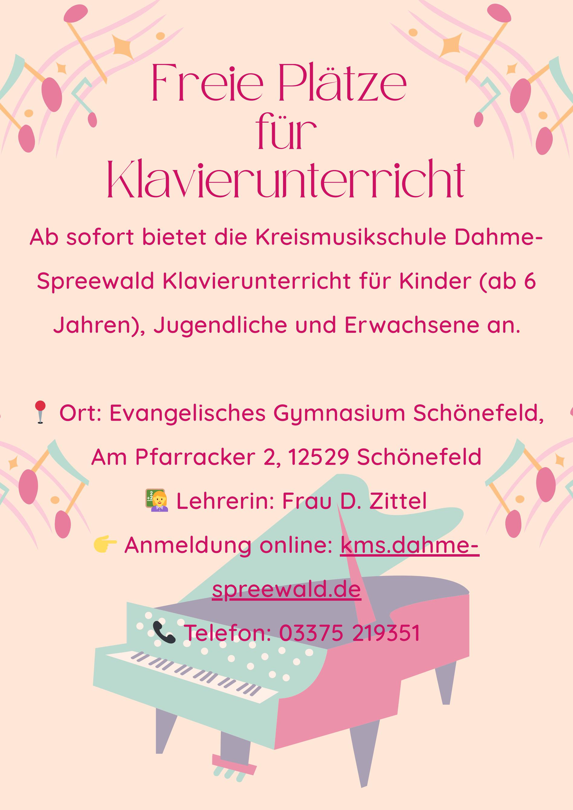 klavier schönefeld